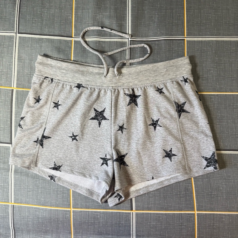 🩳♥️NWOT Splendid Gray Star-Print Lounge Shorts Size Large